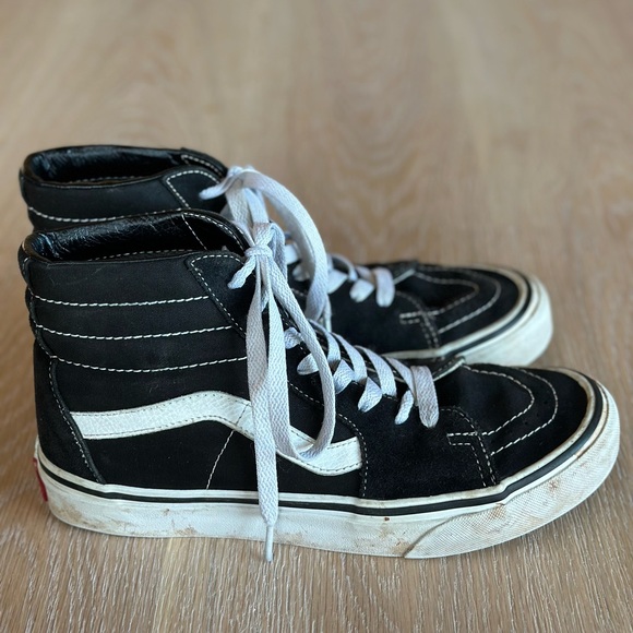 Van’s SK8-HI Shoe Sneaker Hi Top Black & White Size 8 women / 6.5 men / 38.5 EU - Picture 2 of 9